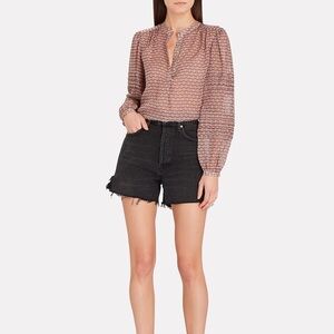 Agolde Black High-Waisted Jean Shorts